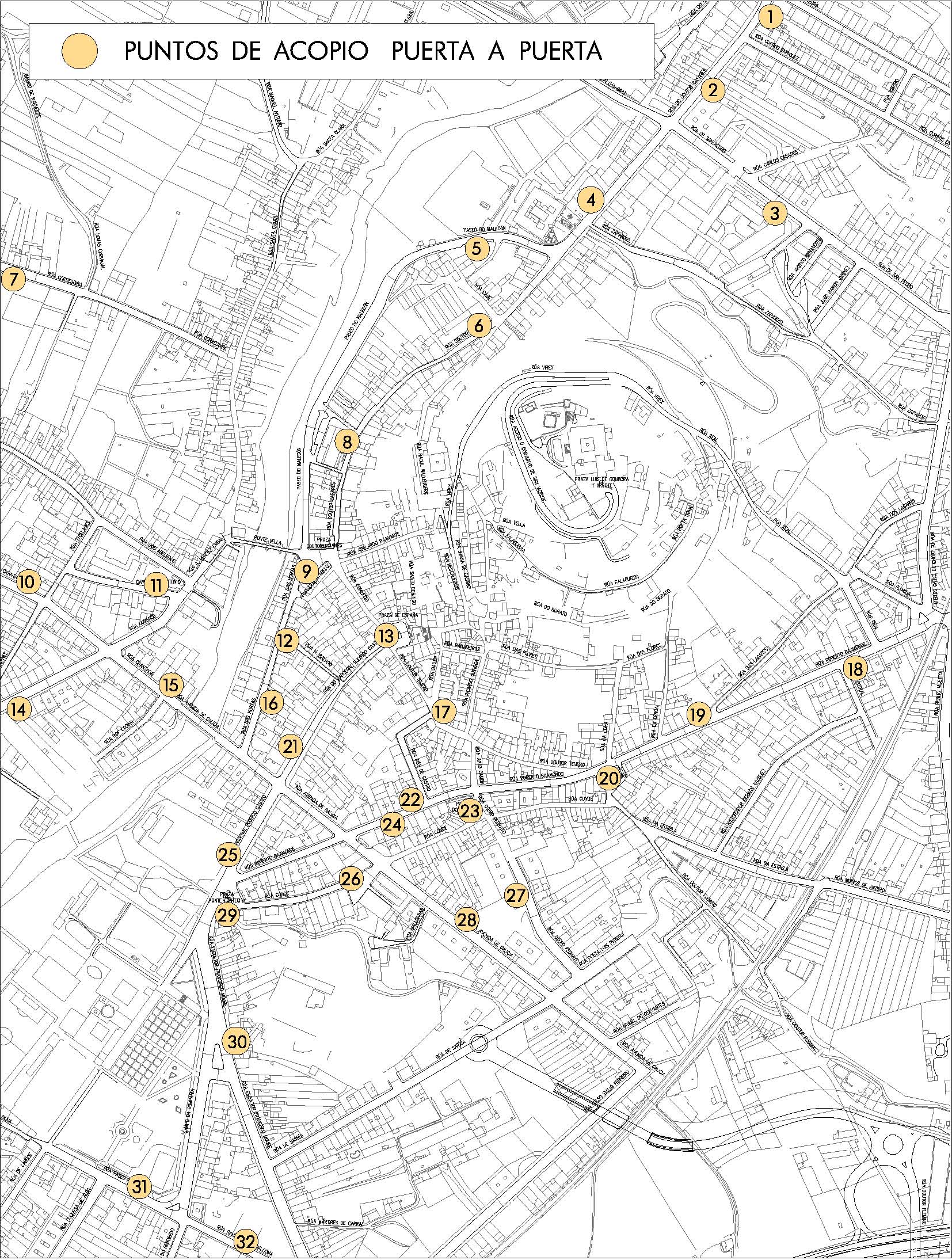 Imaxe mapa puntos cartón comercios